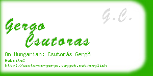 gergo csutoras business card