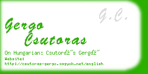 gergo csutoras business card